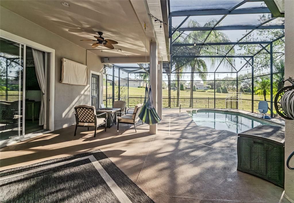 Lanai, covered porch and pool