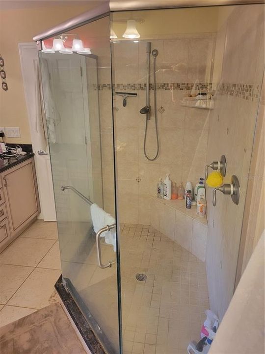 Walk in shower in master on suite