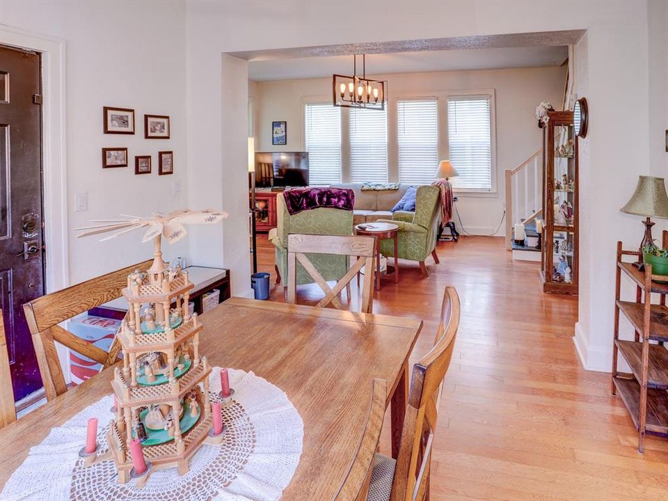 Dining room with view of the living room.