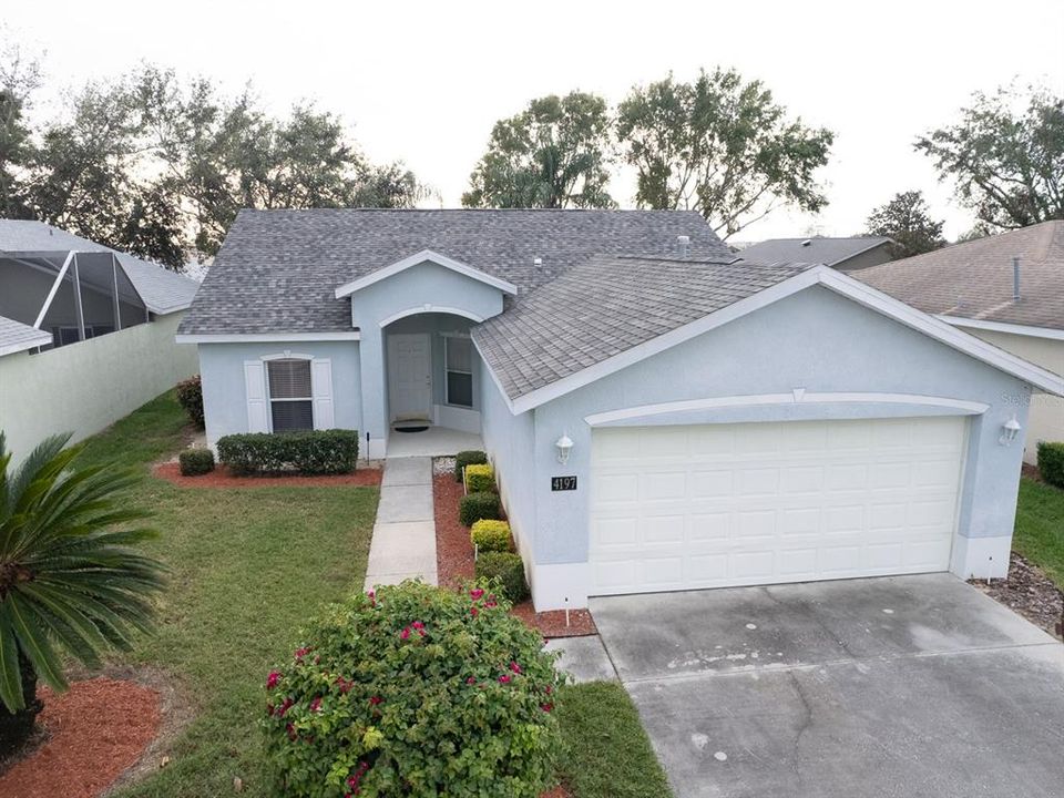 Aerial view of the home.