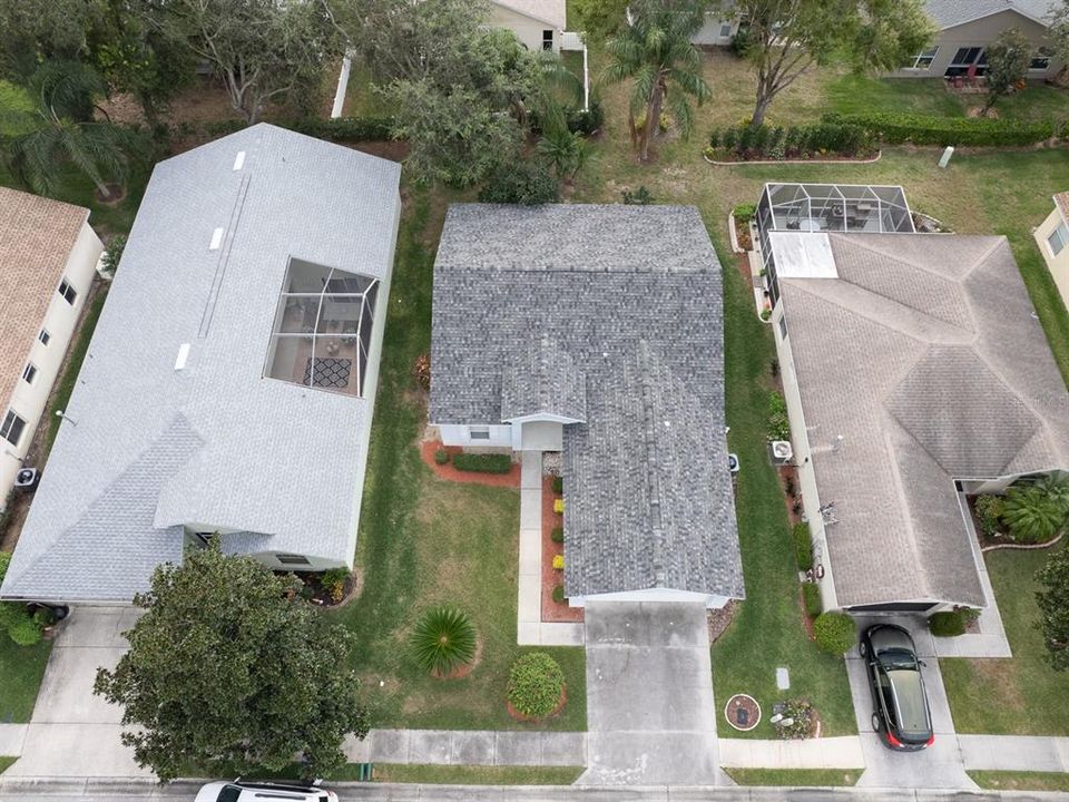 Aerial view of the home.