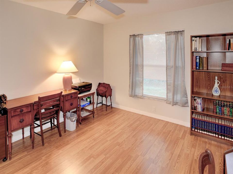 Bedroom being used as an office.