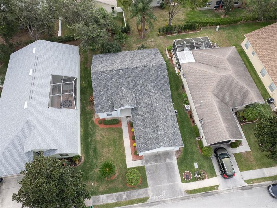 Aerial view of the home.