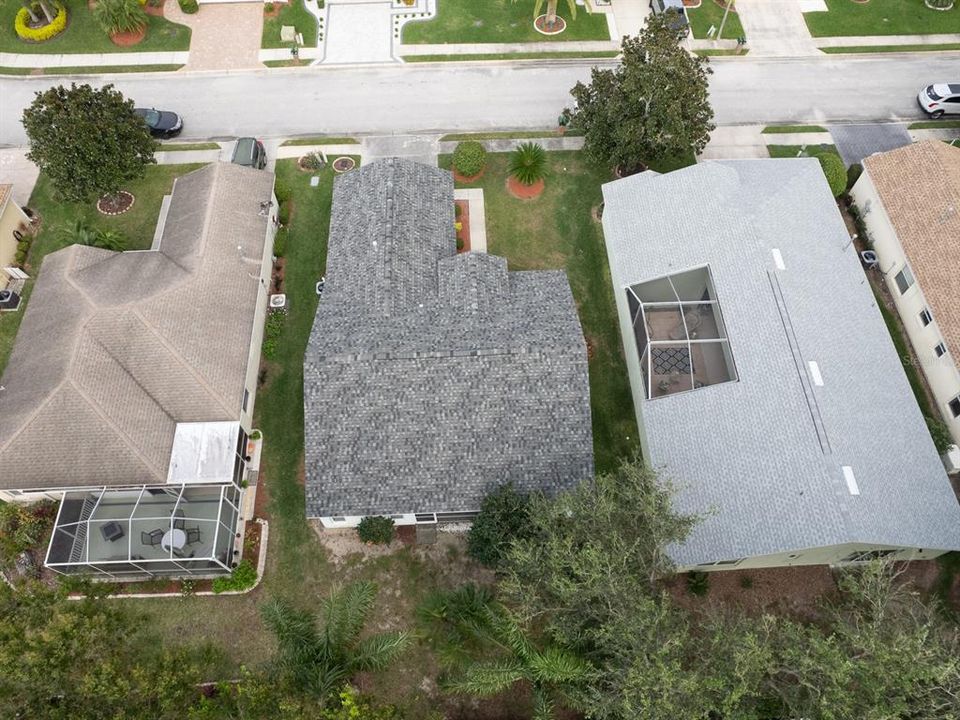 Aerial view of the home.