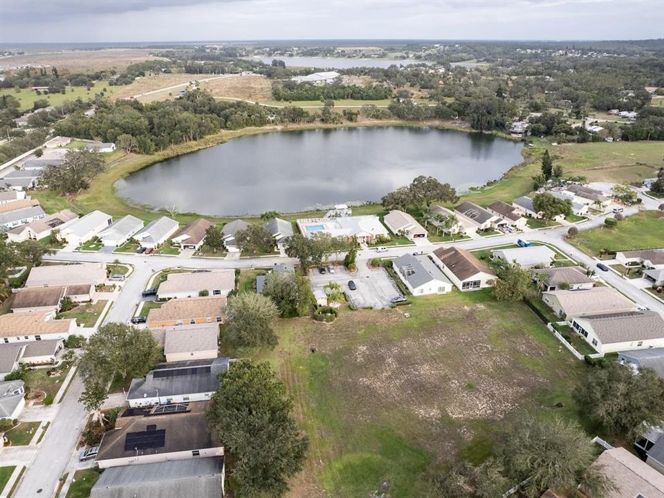 Aerial view of the home.