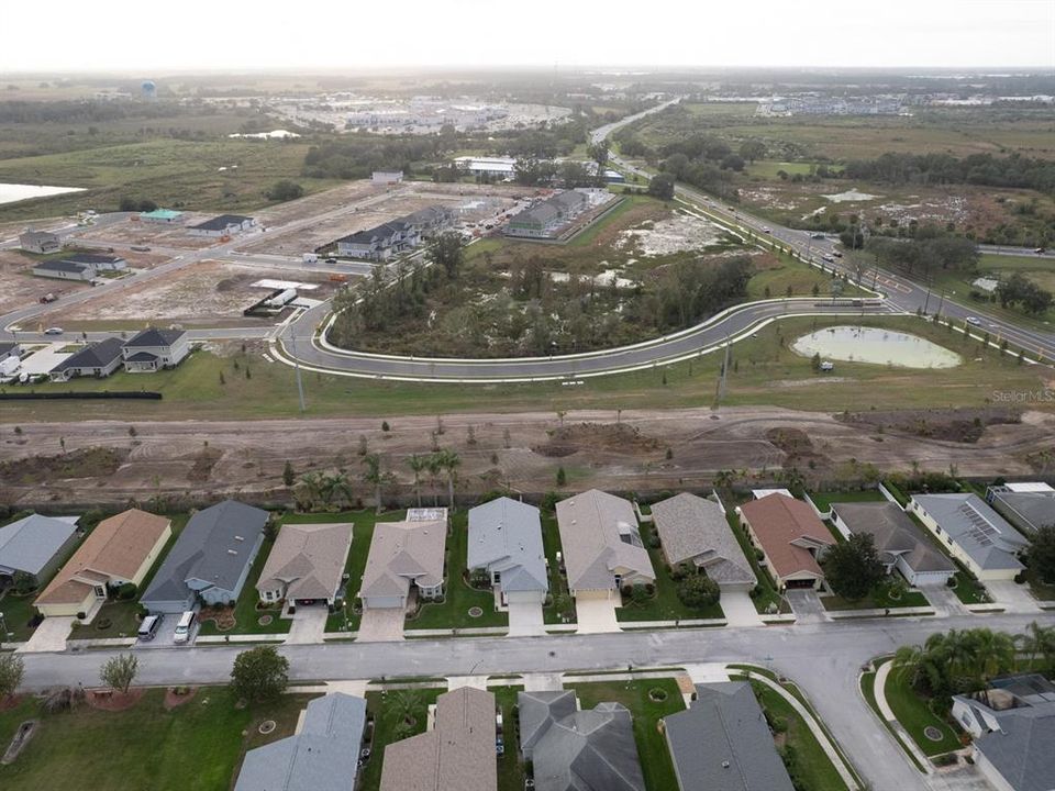 Aerial view of the home.