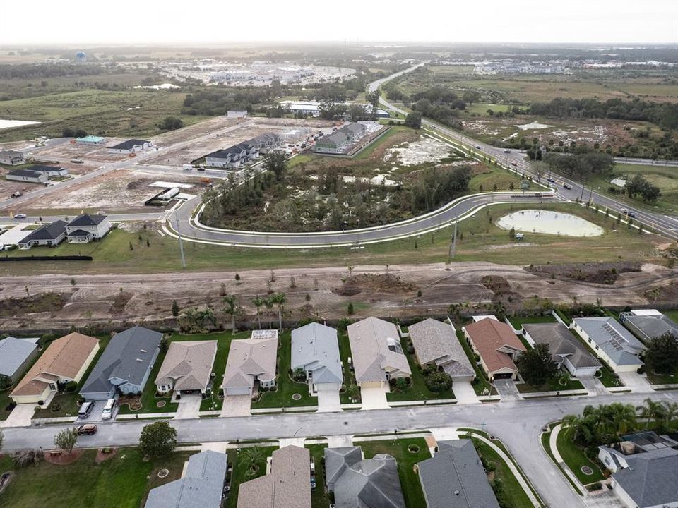 Aerial view of the home.