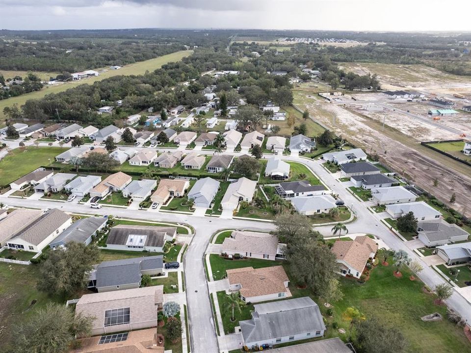 Aerial view of the home.