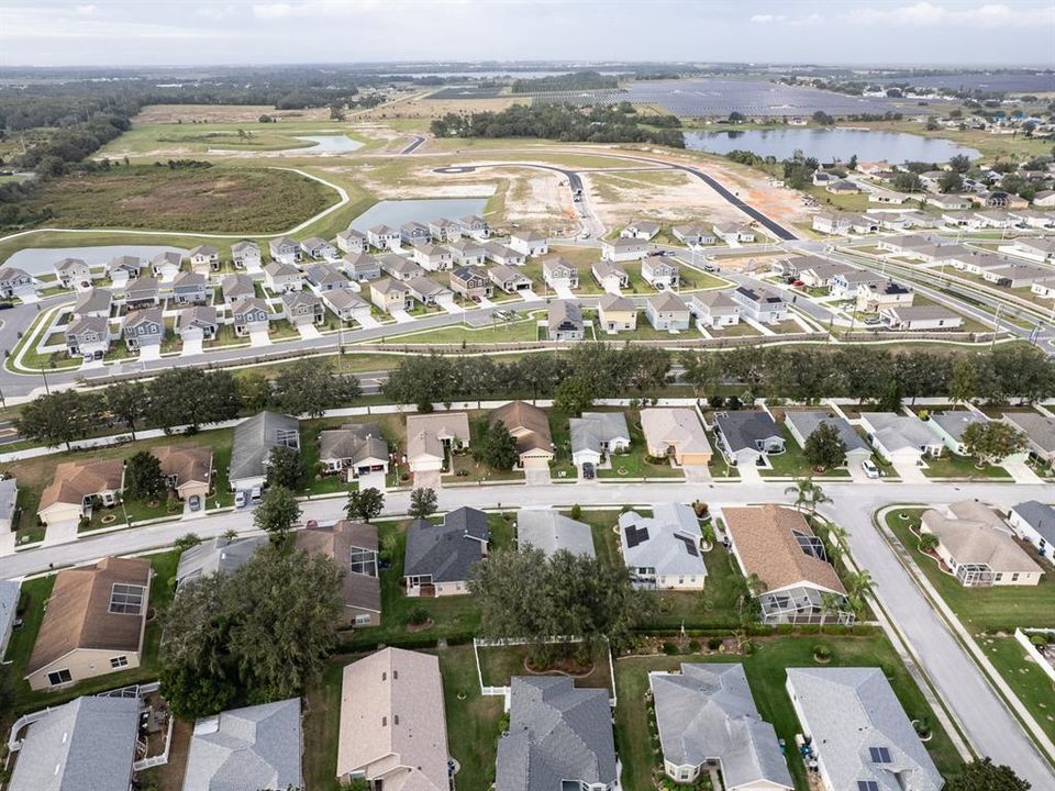 Aerial view of the home.