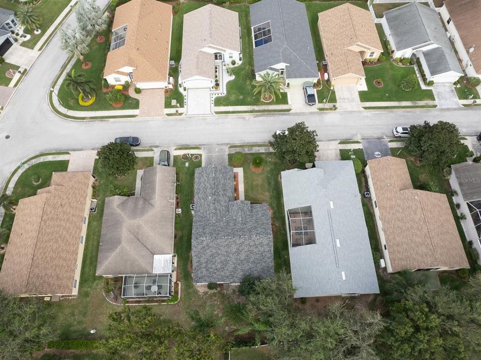 Aerial view of the home.