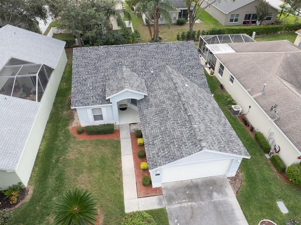 Aerial view of the home.