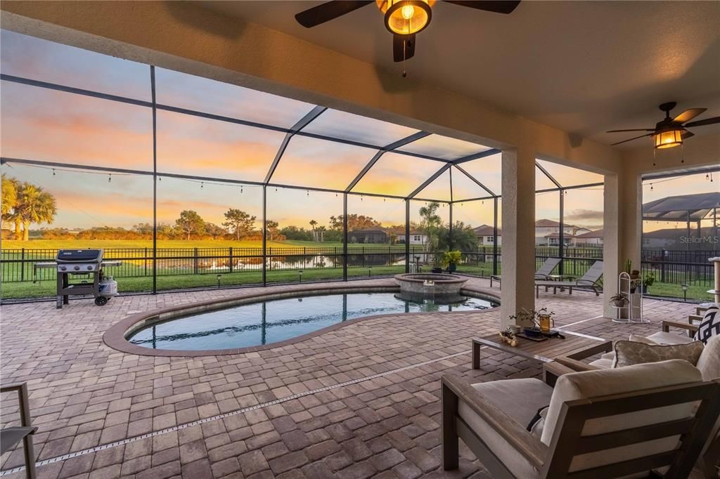 pool overlooking pond