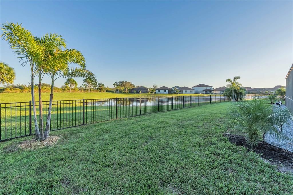 backyard overlooking pond