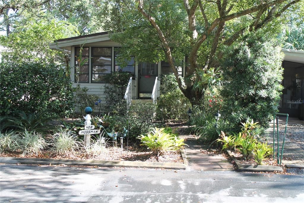 Front yard with low maintenance landscaping