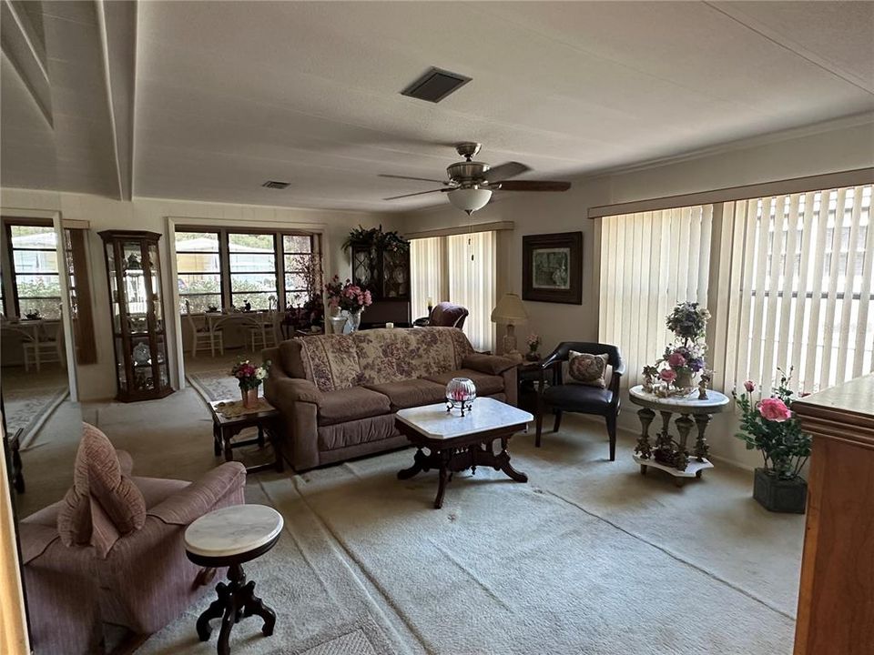 Living room looking into florida room