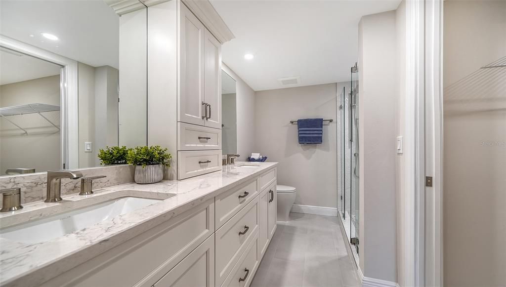 Master Bathroom with dual sinks