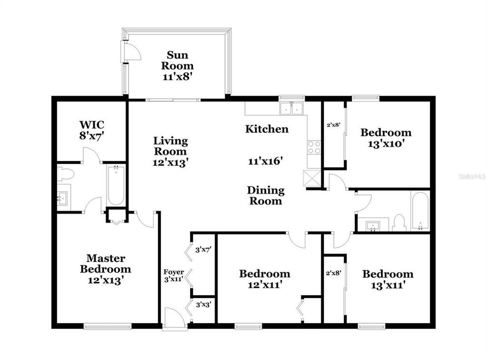 For Rent: $1,775 (4 beds, 2 baths, 1288 Square Feet)