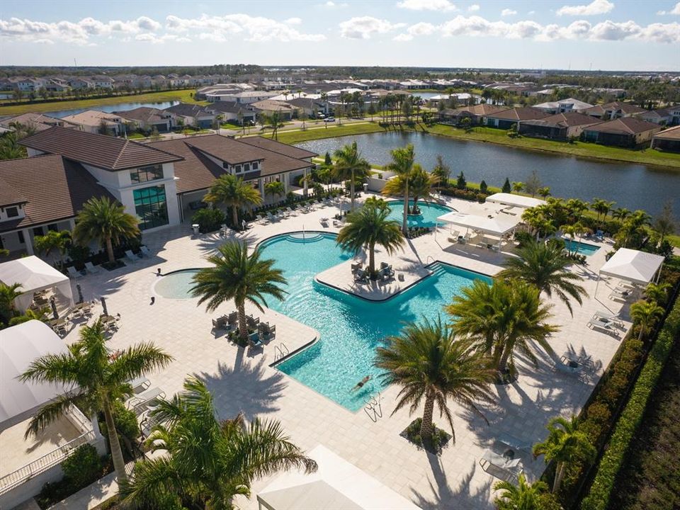 Amenity center pool view