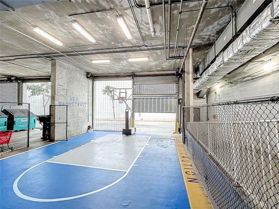 Indoor basketball court (lower level)