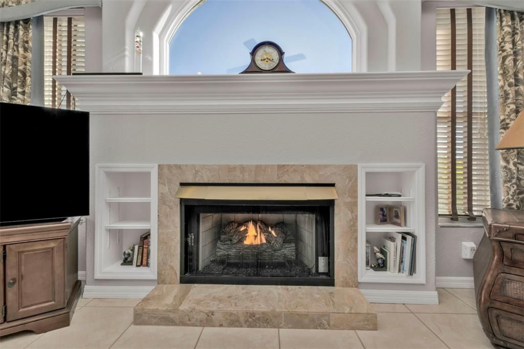 fireplace in family room