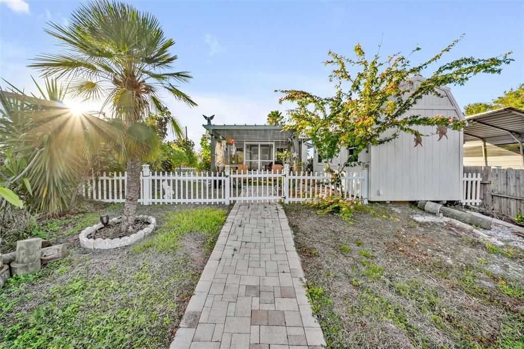 Fenced yard, nice shed too!