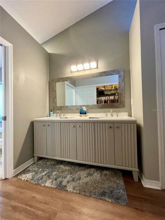 beautiful vanity with double sink