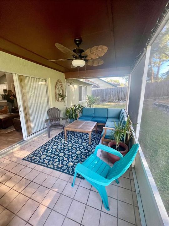 Screened patio off family room