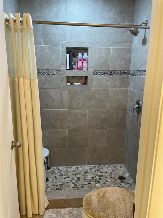 Renovated walk in shower