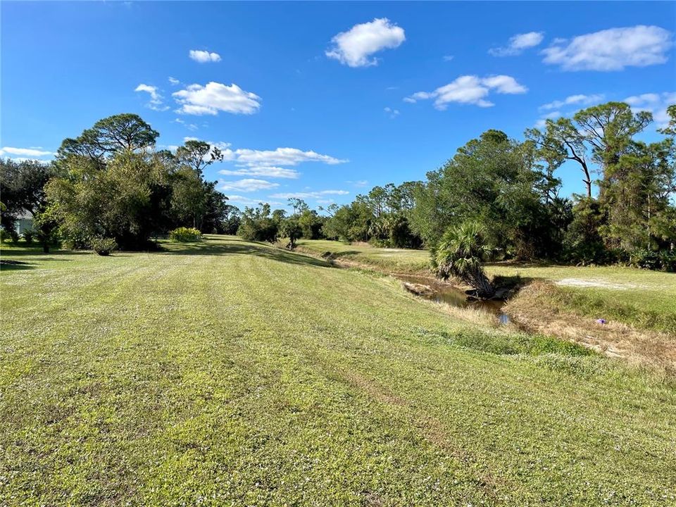 Backyard with greenbelt on 2 sides