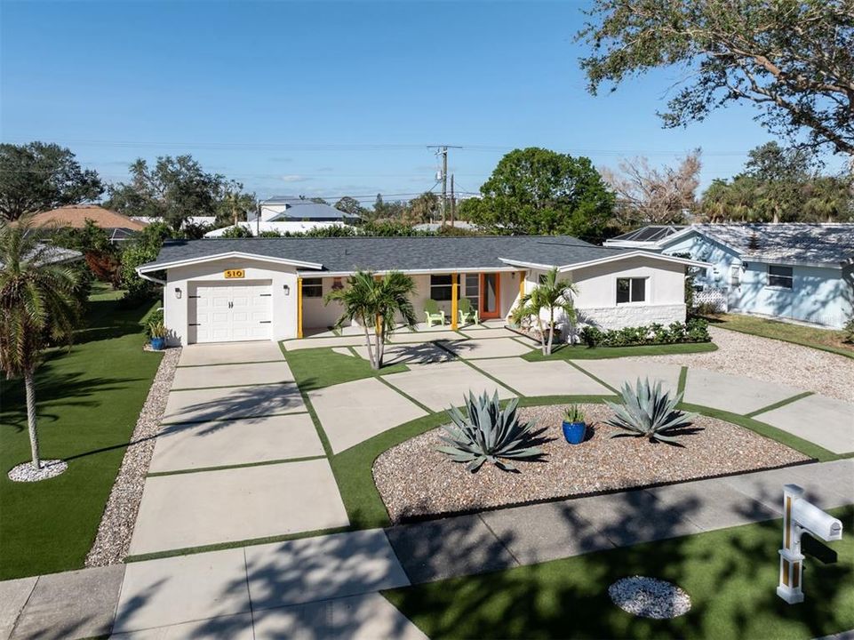 Front of home from sidewalk