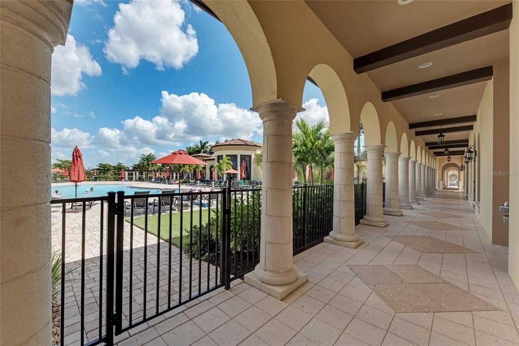 Covered Walkway Connecting to Clubhouse