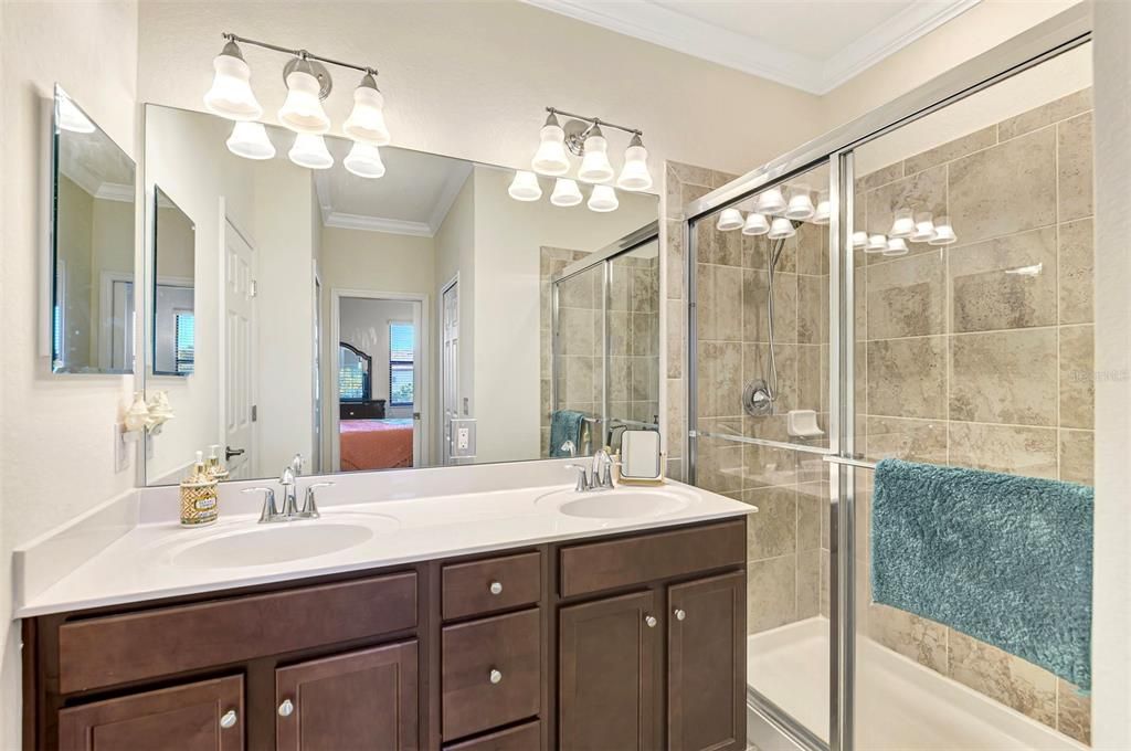 Primary Bath w/Dual Sinks & OVERSIZED Shower