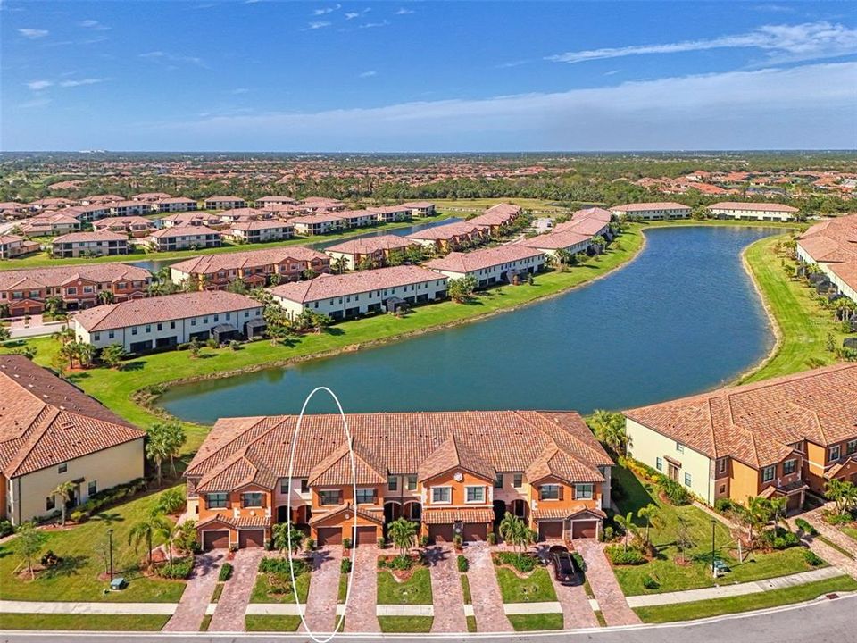 Aerial View with Lake