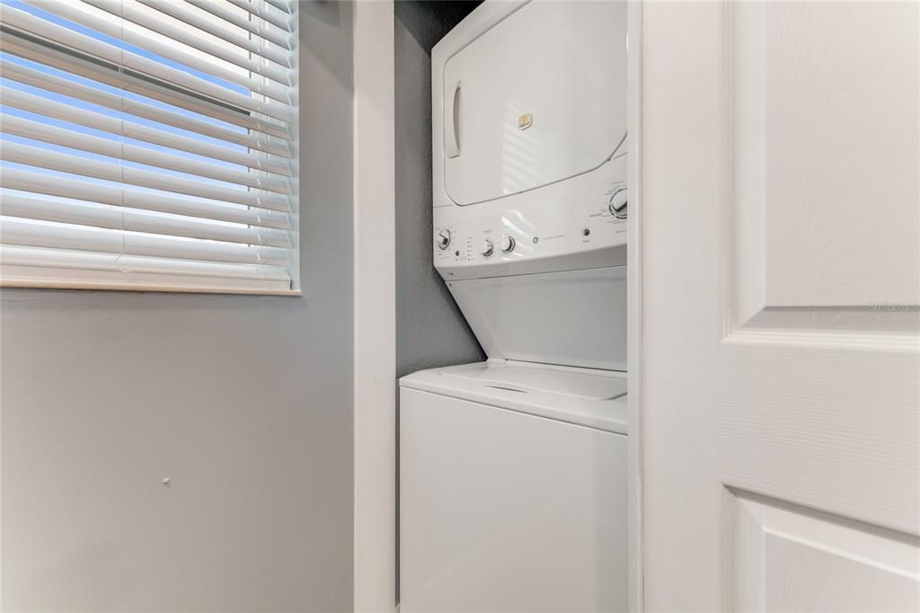 Washer & Dryer in kitchen pantry.