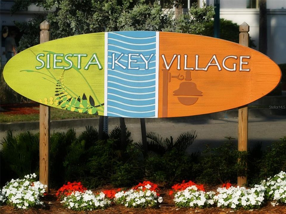 Siesta Key Village is just a short walk or trolley ride away