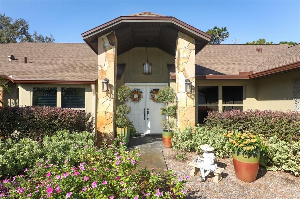 Impressive Entry with Stone Accents!!