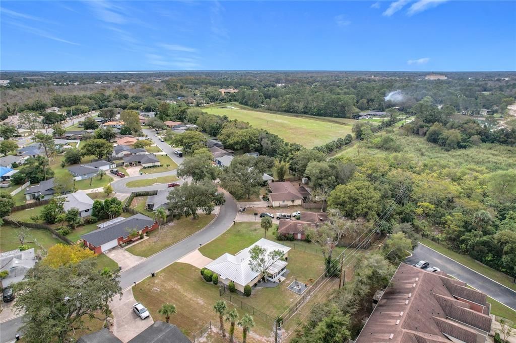 Arial Drone View of 228 Pine Winds Dr.