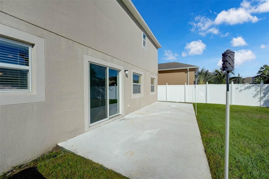 Backyard with Open Patio