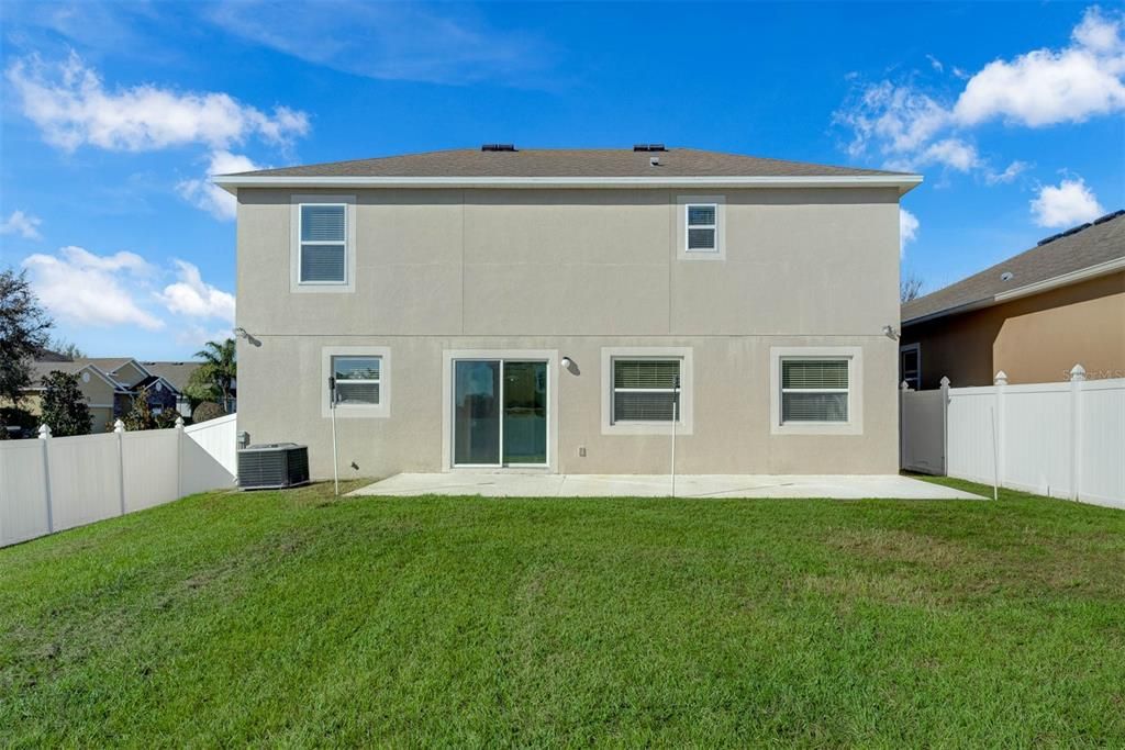 Backyard with Open Patio