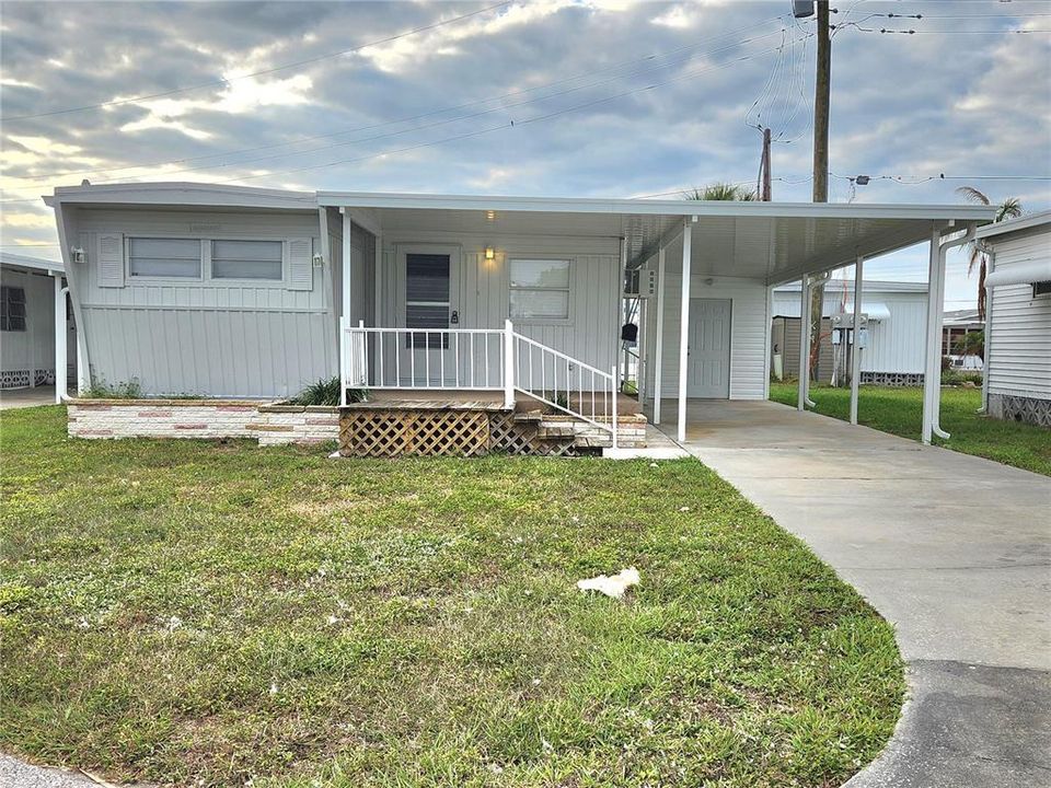 front yard and porch