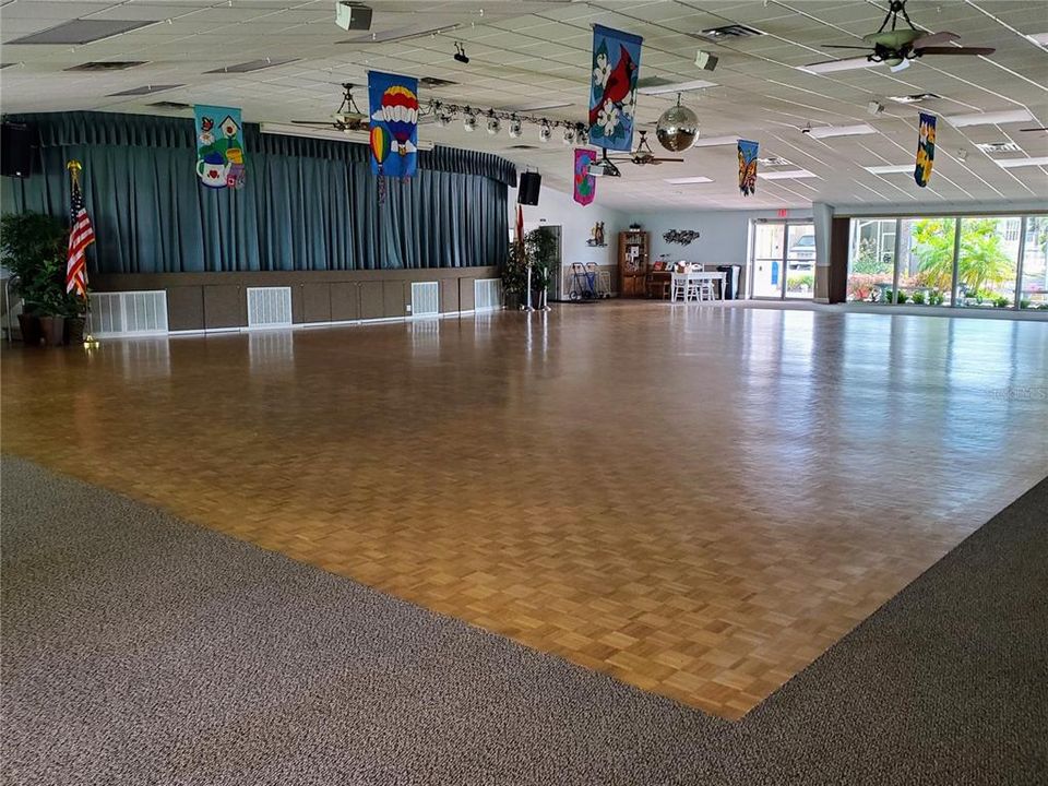 Big Stage and dance floor for events.