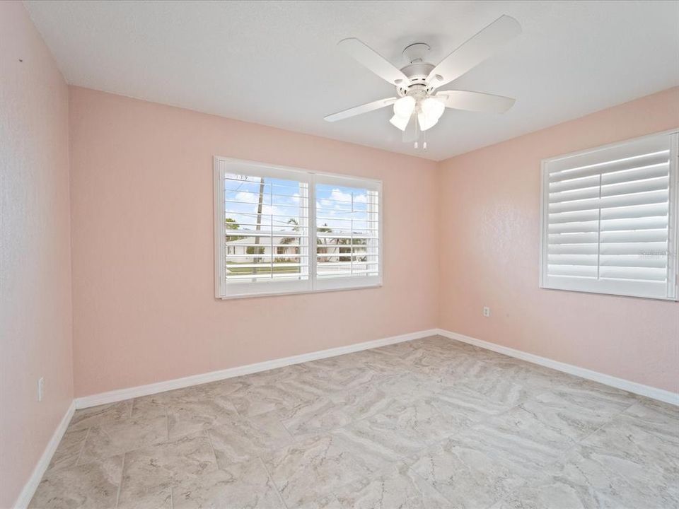 Bedroom #2 with plantation shutters