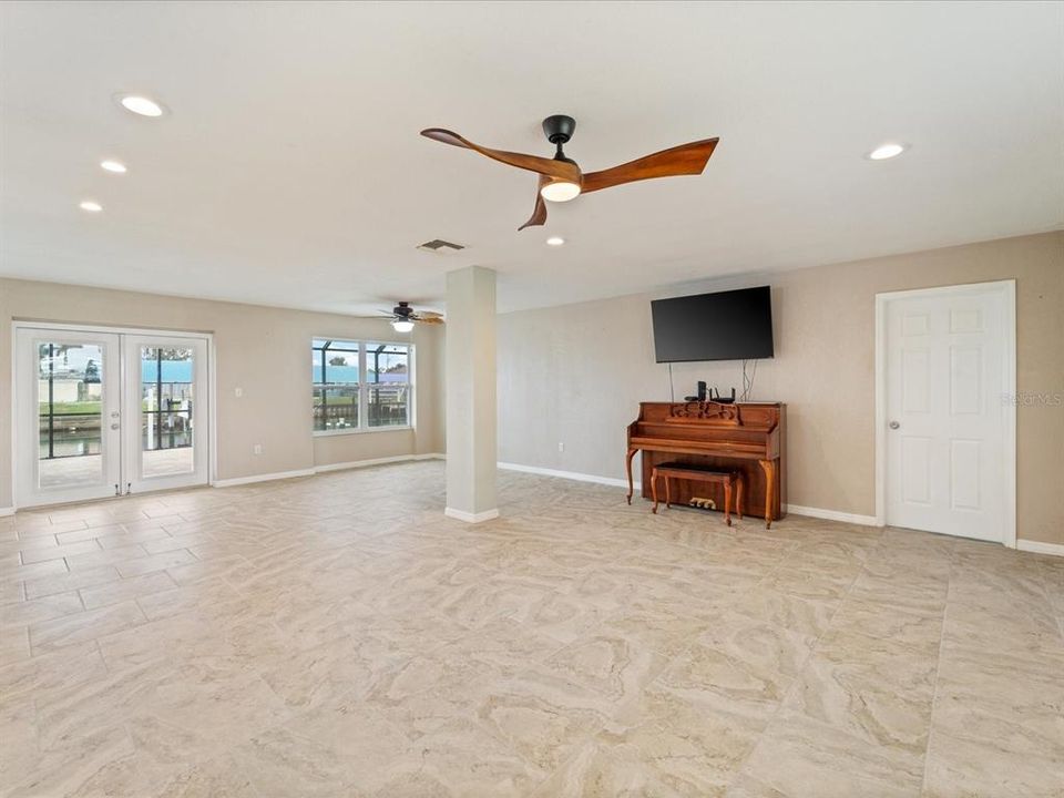 Living room with open floor plan