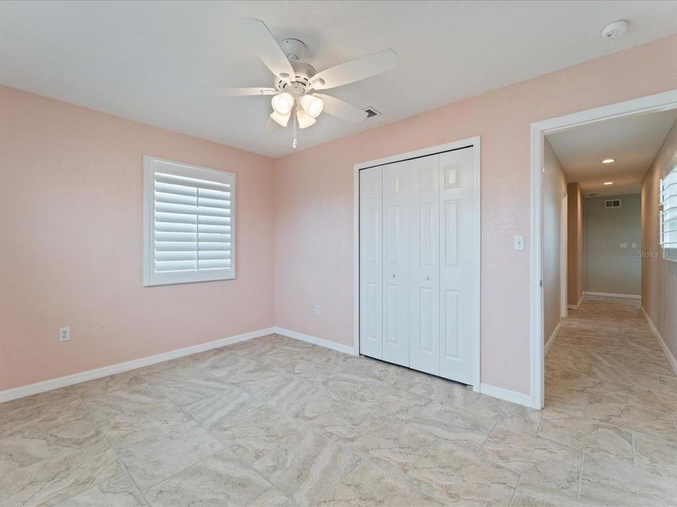 Bedroom #2 with plantation shutters