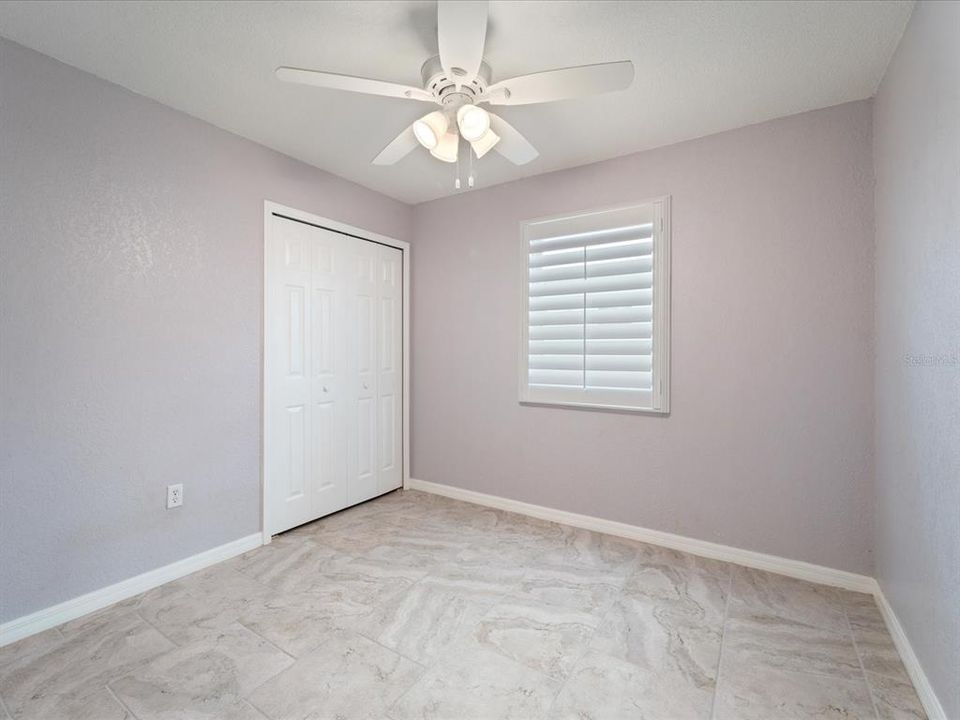 Bedroom #3 with plantation shutters