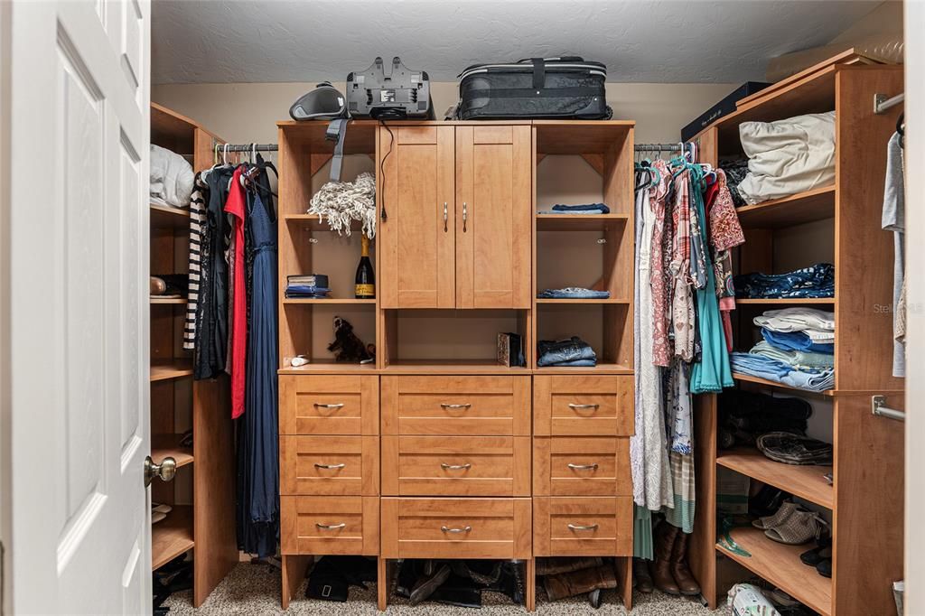 Spacious walk in closet