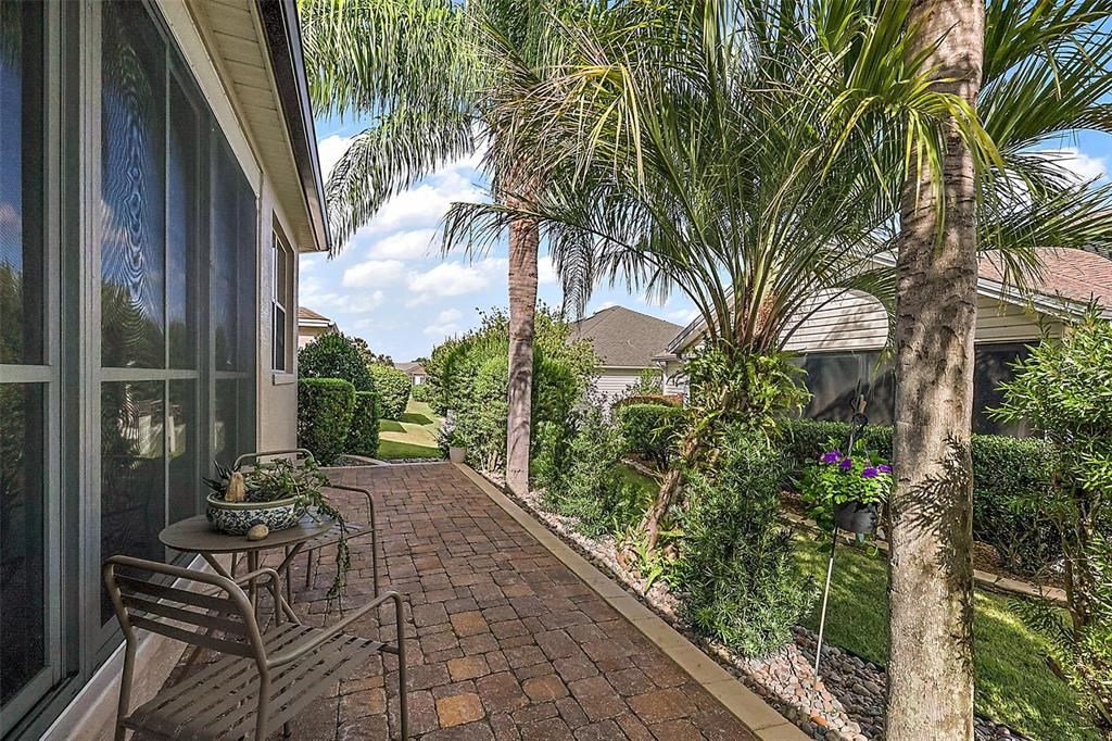 Outdoor paved patio