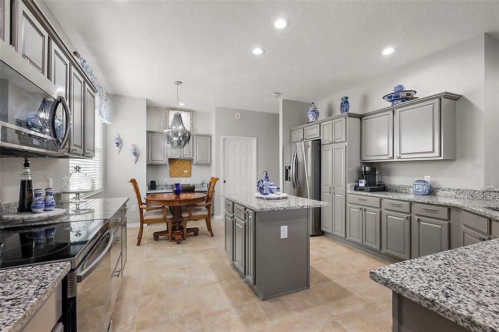 Kitchen with breakfast eating area.