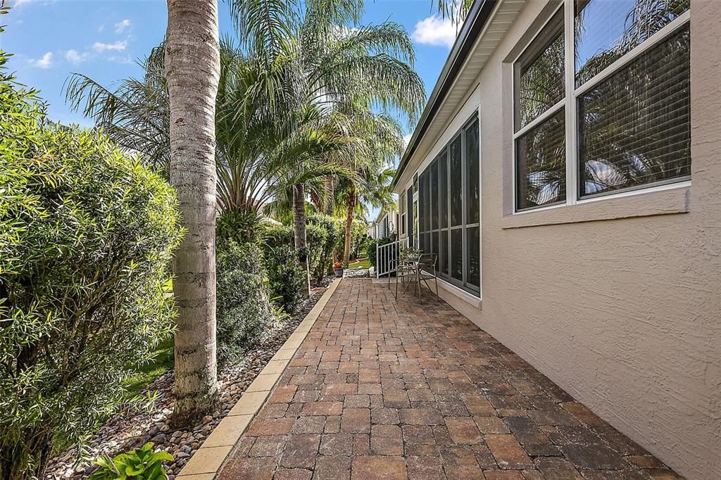 Outdoor paved patio