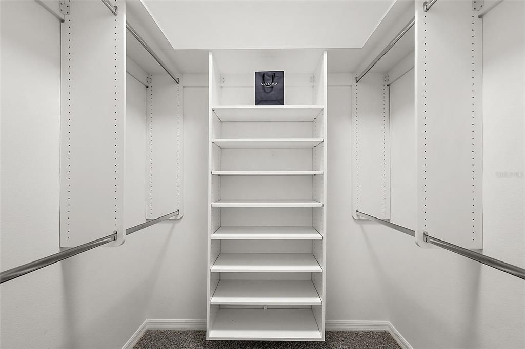 Custom closets in all the bedrooms.  Primary bedroom has dual closets.